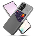 Tyg + PU-läder + PC hybridbaksida med kortplats för Samsung Galaxy Note20 / Note20 5G