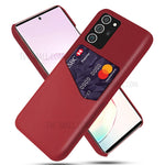 Tyg + PU-läder + PC hybridbaksida med kortplats för Samsung Galaxy Note20 / Note20 5G