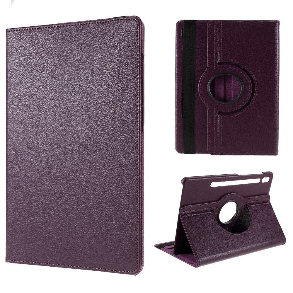Litchi Texture Leather Case with Rotating Stand Cover for Samsung Galaxy Tab S10 Lite / S10 FE / S9 FE / S9 / S8 / S7 SM-T870 T875