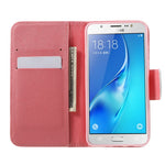 Mønstret flipcover i kunstlæder til Samsung Galaxy J5 (2016)