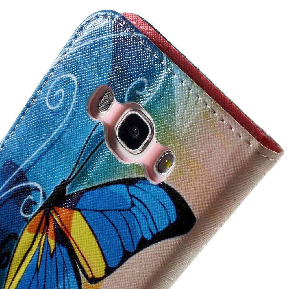 Mønstret flipcover i kunstlæder til Samsung Galaxy J5 (2016)
