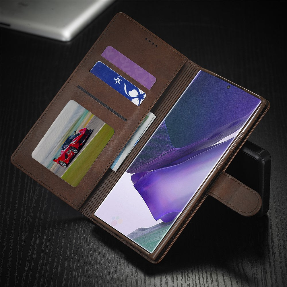 LC.IMEEKE Leather Wallet Stand Cover Cell Phone Case for Samsung Galaxy Note20/Note20 5G