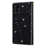 Glittery Starry Style Laser Carving Leather Unique Shell for Samsung Galaxy A31