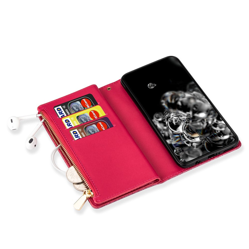 Glittery Starry Style Laser Carving Lædercover til Samsung Galaxy Note20/Note20 5G