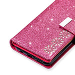 Glittery Starry Style Laser Carving Lædercover til Samsung Galaxy Note20/Note20 5G