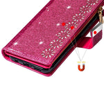 Glittery Starry Style Laser Carving Lædercover til Samsung Galaxy Note20/Note20 5G