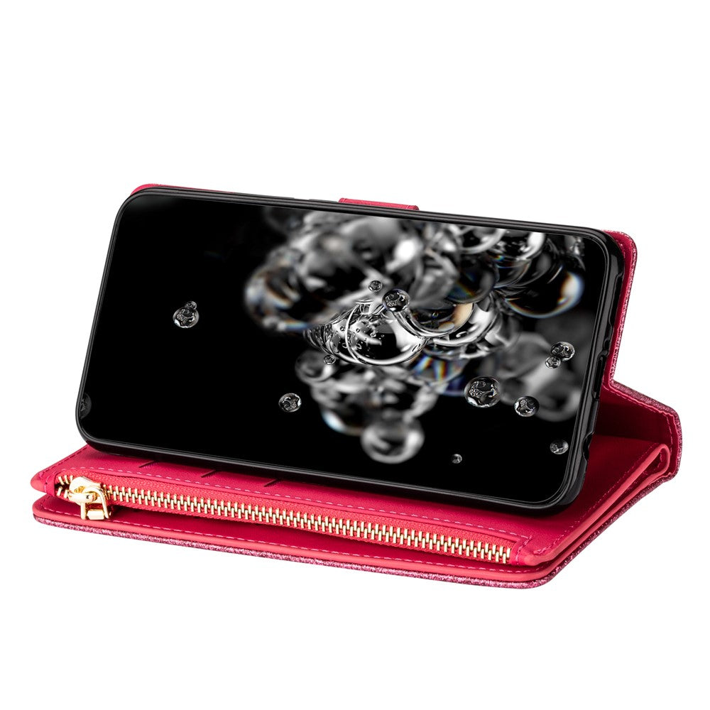 Glittery Starry Style Laser Carving Lædercover til Samsung Galaxy Note20/Note20 5G