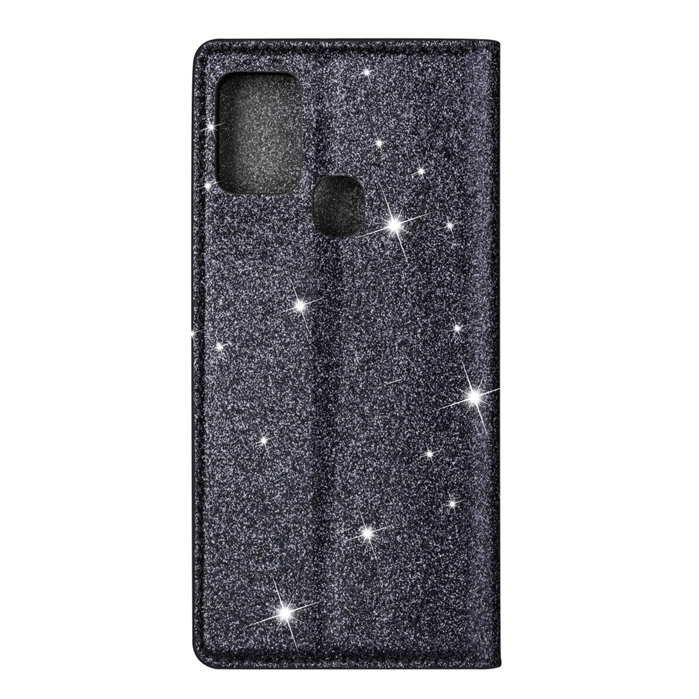 Flash Powder Stand Læder Kortholder Etui til Samsung Galaxy A21s