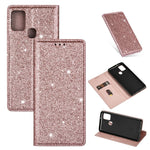 Flash Powder Stand Læder Kortholder Etui til Samsung Galaxy A21s