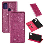 Flash Powder Stand Læder Kortholder Etui til Samsung Galaxy A21s