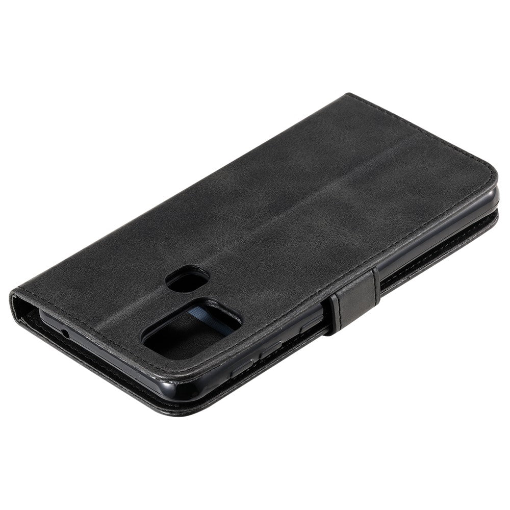 Zipper Pocket Leather Wallet Stand Case for Samsung Galaxy M31