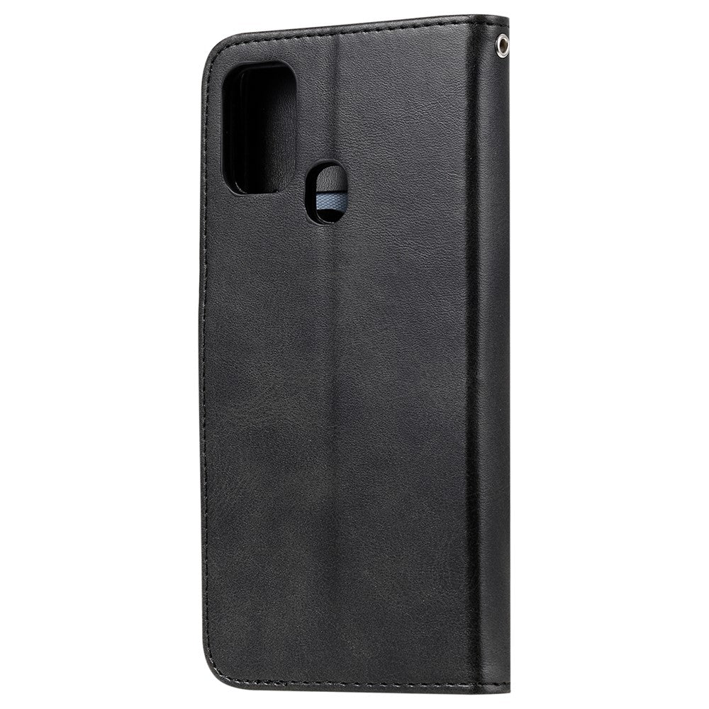 Zipper Pocket Leather Wallet Stand Case for Samsung Galaxy M31