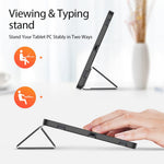 DUX DUCIS DOMO Series Tri-fold Stand Læder Smart Etui med Penholder og Penstander Hul til Samsung Galaxy Tab S7+ / S7 FE / S8+