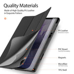 DUX DUCIS DOMO Series Tri-fold Stand Læder Smart Etui med Penholder og Penstander Hul til Samsung Galaxy Tab S7+ / S7 FE / S8+