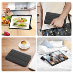 DUX DUCIS DOMO Series Tri-fold Stand Læder Smart Etui med Penholder og Penstander Hul til Samsung Galaxy Tab S7+ / S7 FE / S8+