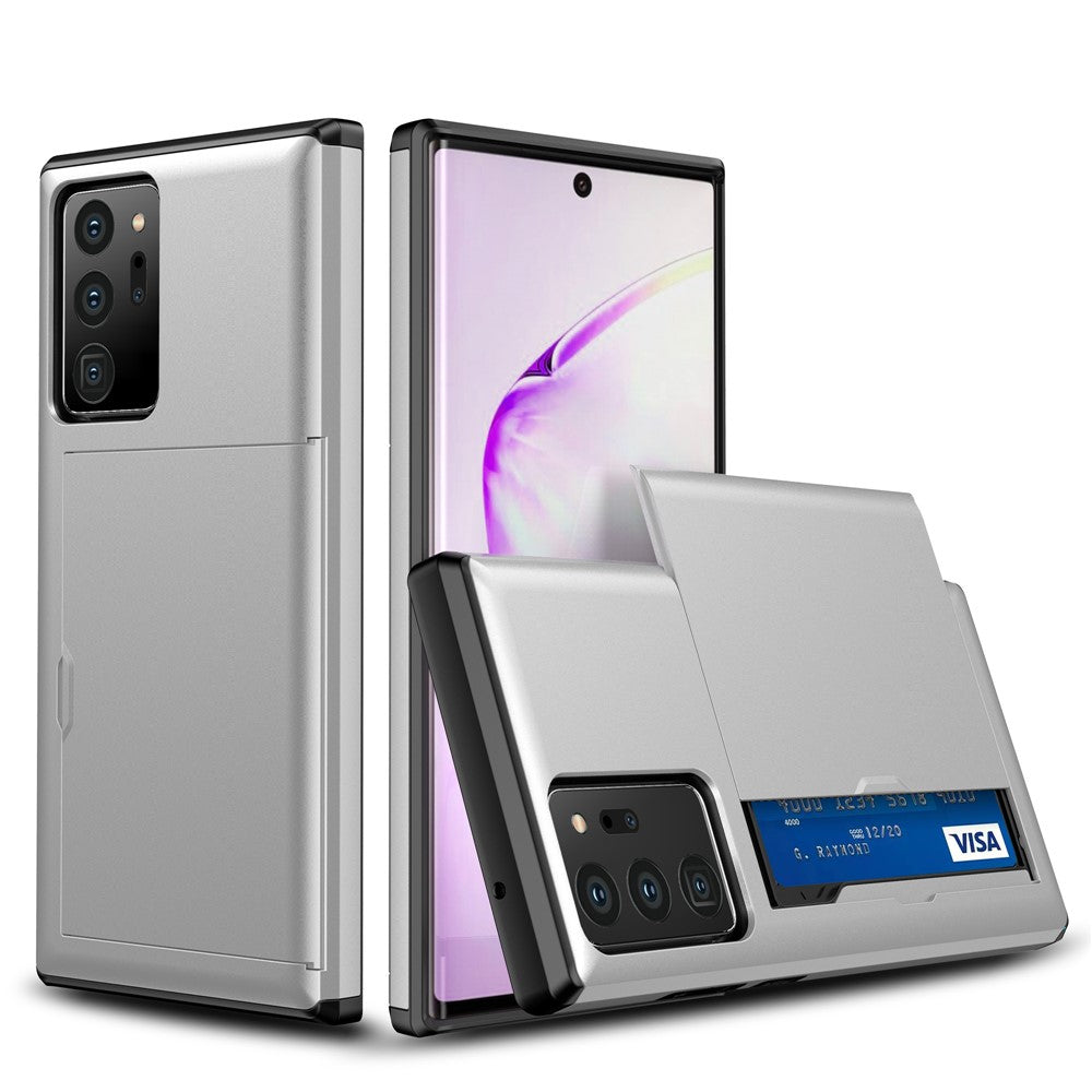 Slide Card Slot PC + TPU Hybrid Cover for Samsung Galaxy Note20 Ultra/Ultra 5G