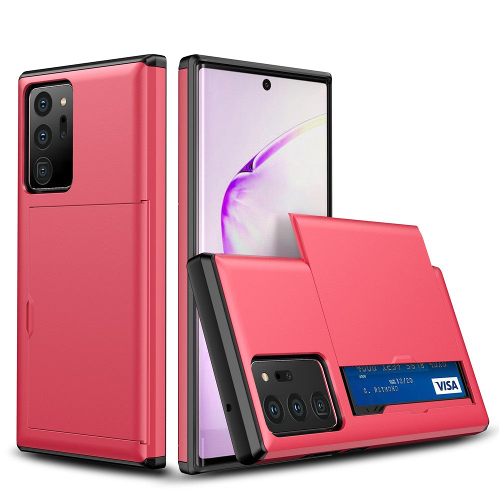 Slide Card Slot PC + TPU Hybrid Cover for Samsung Galaxy Note20 Ultra/Ultra 5G