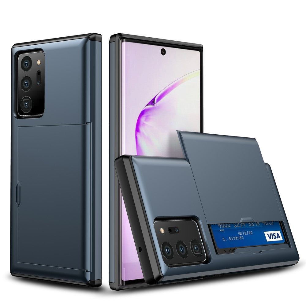 Slide Card Slot PC + TPU Hybrid Cover for Samsung Galaxy Note20 Ultra/Ultra 5G