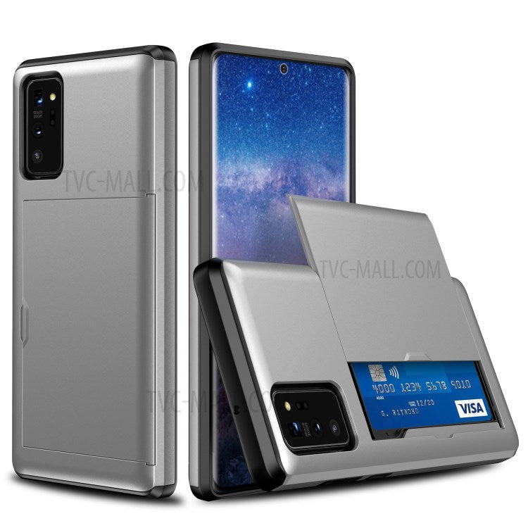 Skjutkortsfack PC + TPU Kombinationsmobilskal för Samsung Galaxy Note20/Note20 5G