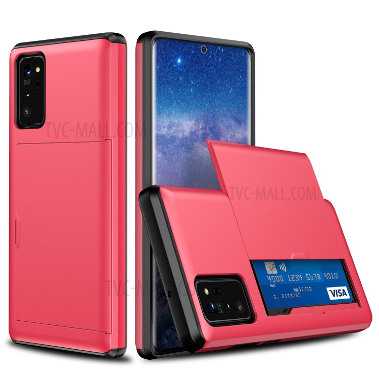 Skjutkortsfack PC + TPU Kombinationsmobilskal för Samsung Galaxy Note20/Note20 5G