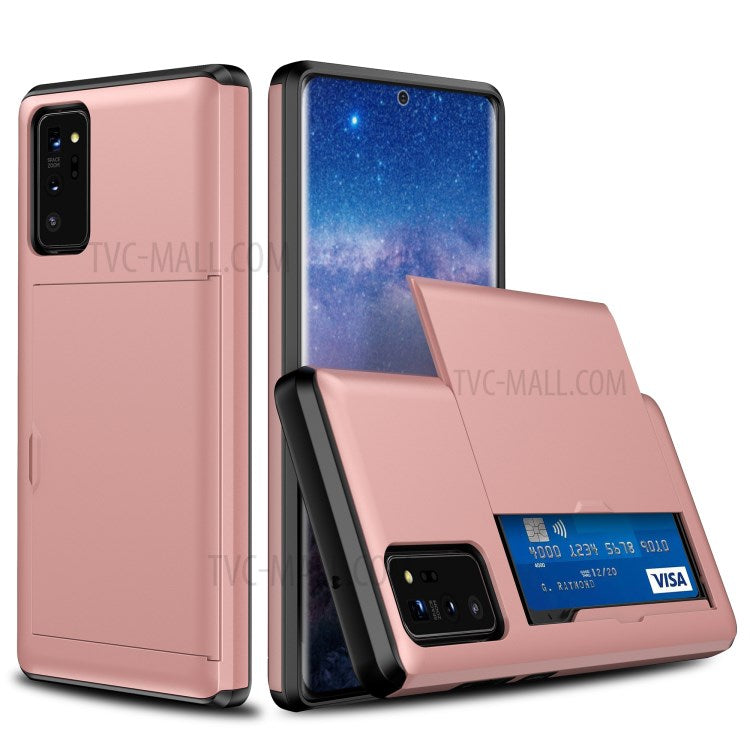 Skjutkortsfack PC + TPU Kombinationsmobilskal för Samsung Galaxy Note20/Note20 5G