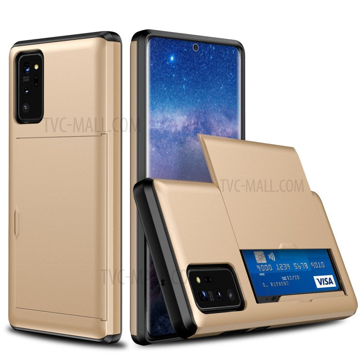 Skjutkortsfack PC + TPU Kombinationsmobilskal för Samsung Galaxy Note20/Note20 5G