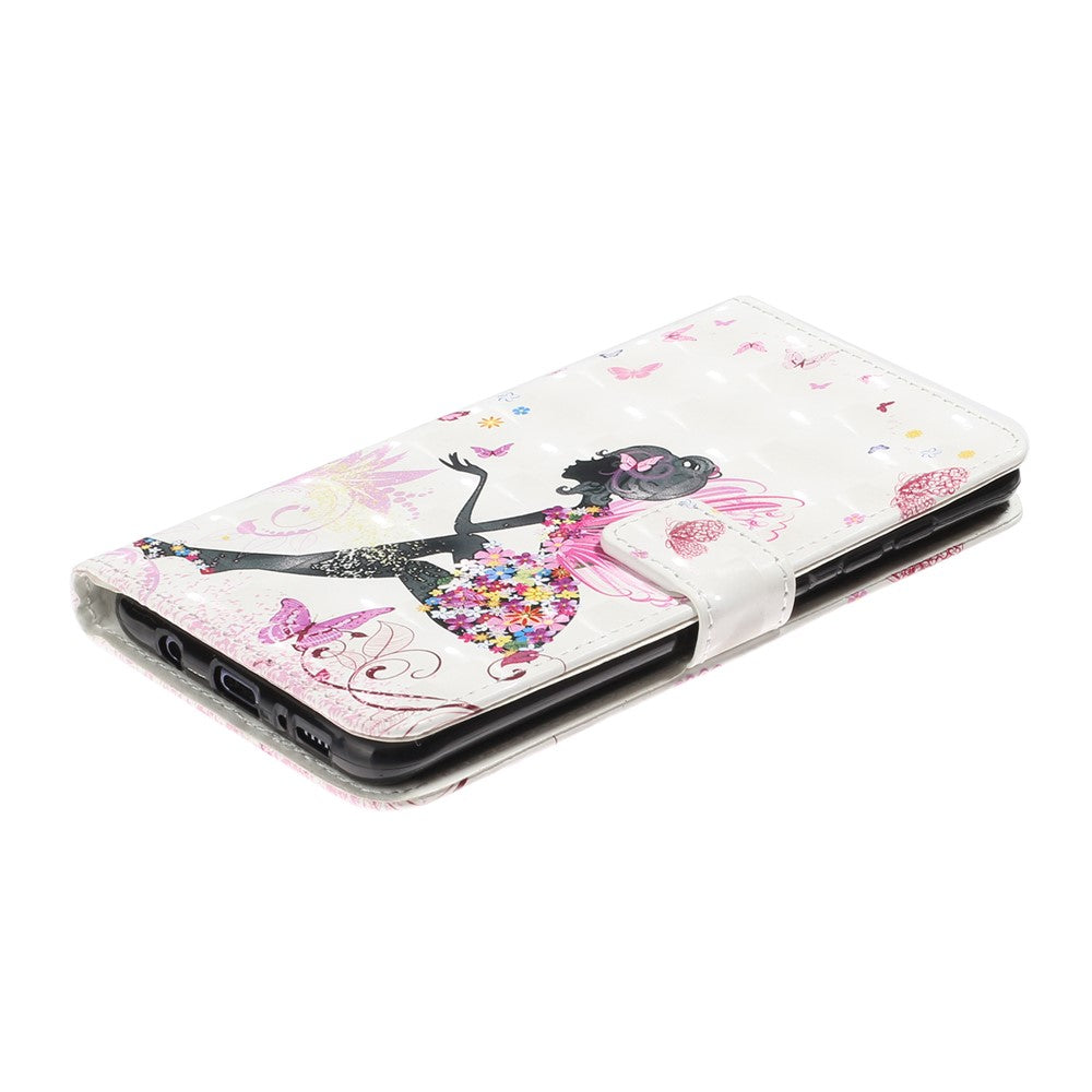 Pattern Printing Light Spot Decor Leather Case Stand Wallet Phone Cover for Samsung Galaxy A51 SM-A515