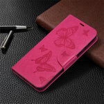 Imprint Butterfly Læderpung Etui til Samsung Galaxy A21s