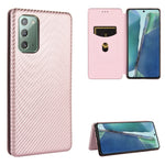 Carbon Fiber Selvabsorberende Læder Telefoncover til Samsung Galaxy Note20/Note20 5G