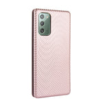 Carbon Fiber Selvabsorberende Læder Telefoncover til Samsung Galaxy Note20/Note20 5G