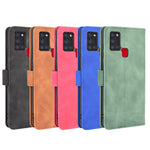 Skin-touch Wallet Stand Leather Flip Cover Case for Samsung Galaxy A21s