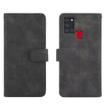 Skin-touch Wallet Stand Leather Flip Cover Case for Samsung Galaxy A21s