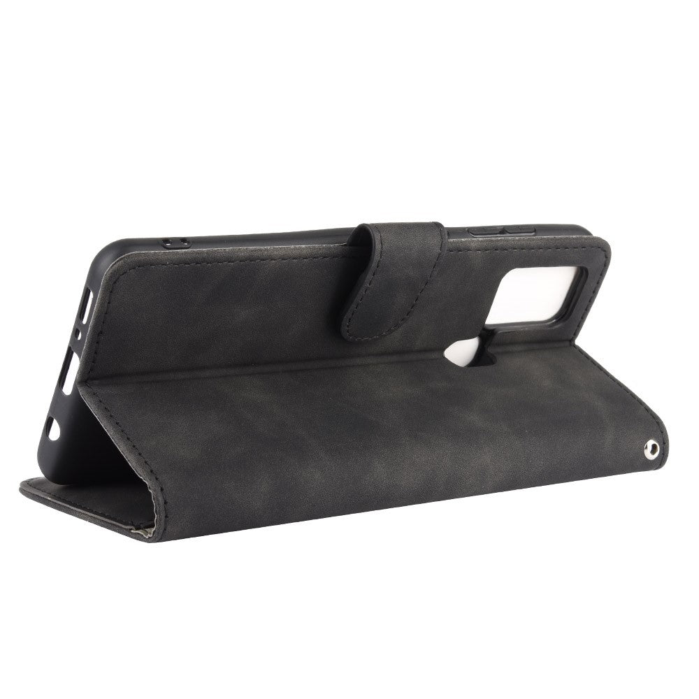 Skin-touch Wallet Stand Leather Flip Cover Case for Samsung Galaxy A21s