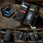 CASEME 008-serien multifunktionellt 2-i-1-fodral i PU-läder med dragkedja för Samsung Galaxy Note20 / Note20 5G