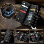 CASEME 008 Series Multi-functional 2-in-1 Zipper Wallet PU Leather Case for Samsung Galaxy Note20 Ultra / Note20 Ultra