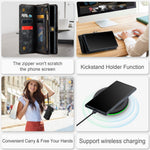 CASEME 008 Series Multifunktionel 2-i-1 Lynlås Tegnebog PU-læderetui til Samsung Galaxy Note20 Ultra / Note20 Ultra