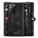 CASEME 008 Series Multifunktionel 2-i-1 Lynlås Tegnebog PU-læderetui til Samsung Galaxy Note20 Ultra / Note20 Ultra