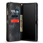 CASEME 008 Series Multifunktionel 2-i-1 Lynlås Tegnebog PU-læderetui til Samsung Galaxy Note20 Ultra / Note20 Ultra