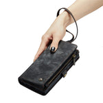 CASEME 008 Series Multi-functional 2-in-1 Zipper Wallet PU Leather Case for Samsung Galaxy Note20 Ultra / Note20 Ultra