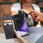 CASEME 013 Series Simplicity Auto-absorbed Læder Cover Pung til Samsung Galaxy Note20/Note20 5G