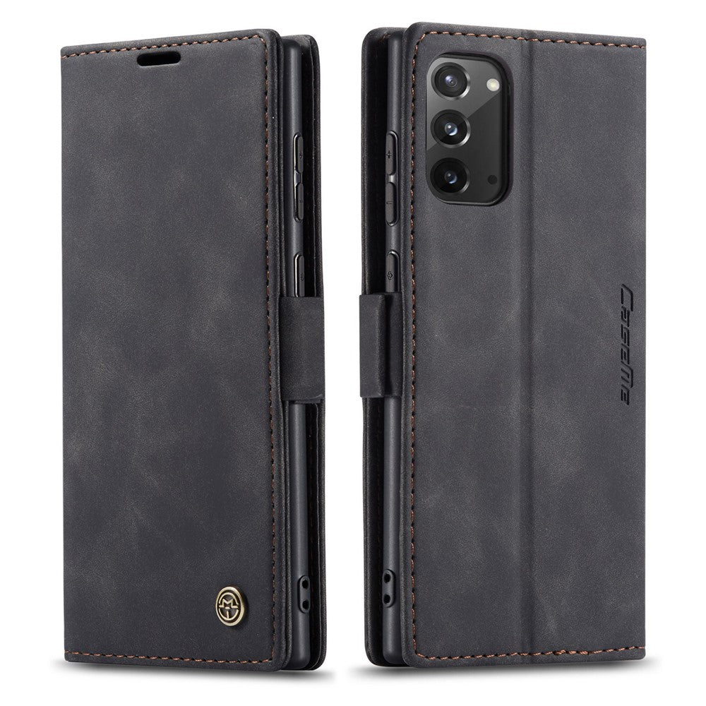 CASEME 013 Series Simplicity Auto-absorbed Læder Cover Pung til Samsung Galaxy Note20/Note20 5G