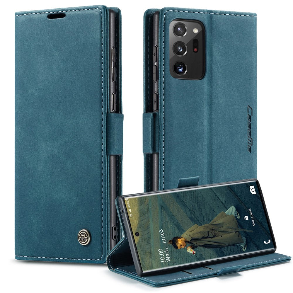 CASEME 013 Series Simplicity Auto-absorbed Leather Wallet Case for Samsung Galaxy Note20 Ultra/Note20 Ultra 5G