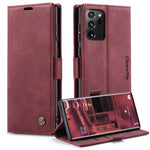 CASEME 013 Series Simplicity Auto-absorbed Leather Wallet Case for Samsung Galaxy Note20 Ultra/Note20 Ultra 5G