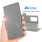VILI DMK Cross Texture Double Magnetic Clasp Leather Wallet Covering Case for Samsung Galaxy Note20/Note20 5G