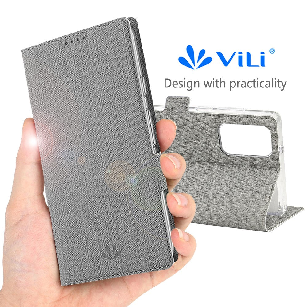VILI DMK Cross Texture Double Magnetic Clasp Leather Wallet Covering Case for Samsung Galaxy Note20/Note20 5G