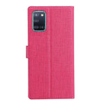 VILI DMK Cross Texture Double Magnetic Clasp Leather Wallet Case for Samsung Galaxy A31