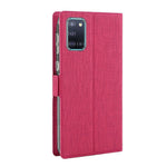VILI DMK Cross Texture Double Magnetic Clasp Leather Wallet Case for Samsung Galaxy A31