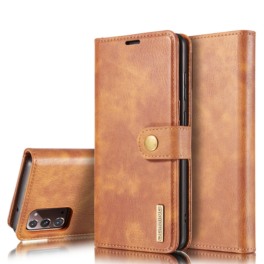 DG.MING Aftageligt 2-i-1 PC-bagcover + Splittet Lædercover til Samsung Galaxy Note20 / Note20 5G