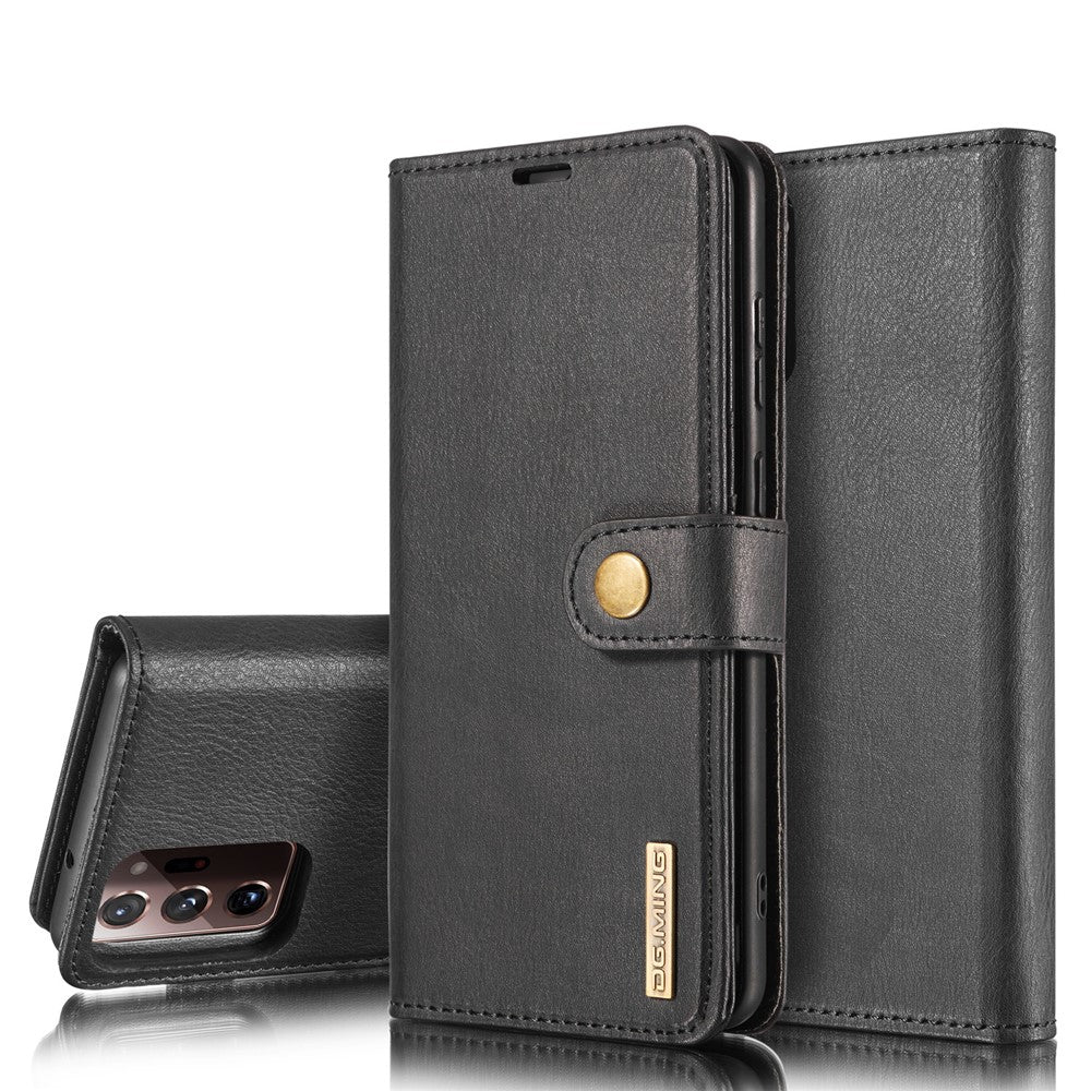 DG.MING For Samsung Galaxy Note20 Ultra / Note20 Ultra 5G Wallet Phone Case Detachable 2 in 1 Leather Shell Shockproof Flip Protective Cover