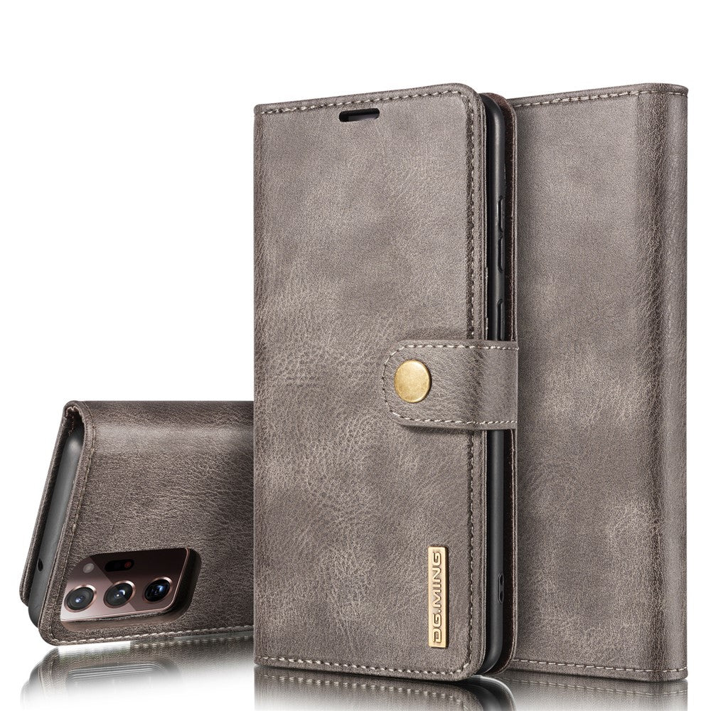 DG.MING For Samsung Galaxy Note20 Ultra / Note20 Ultra 5G Wallet Phone Case Detachable 2 in 1 Leather Shell Shockproof Flip Protective Cover